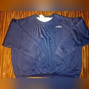 VINTAGE Rare NWT THERMAL LINED Carhartt Men's NAVY Crewneck Sweater Size 5xl